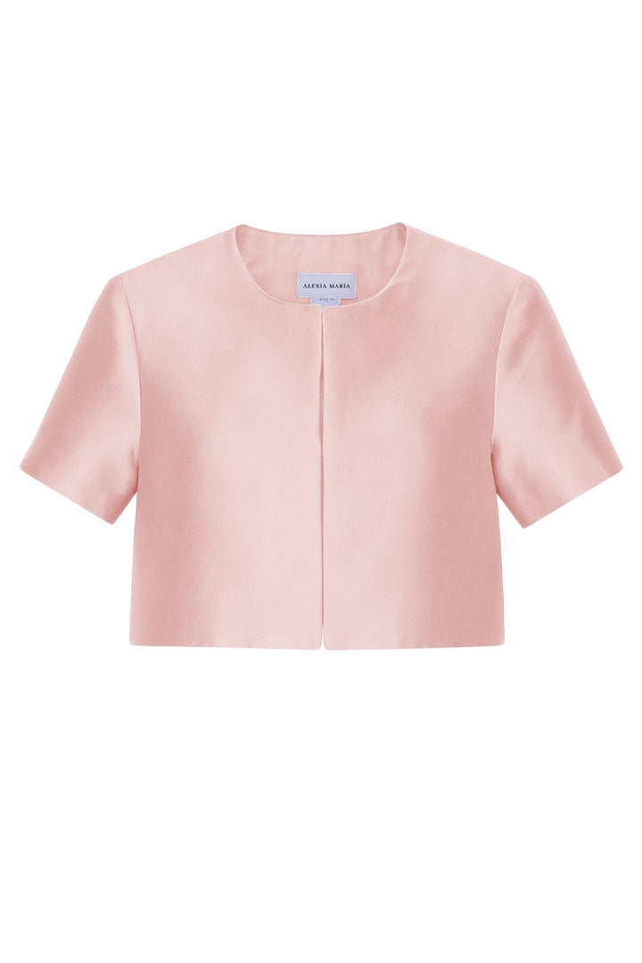 Audrey Silk and Wool Short Sleeve Jacket