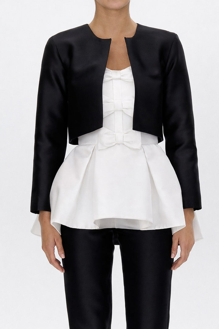 Carolyn Silk and Wool Long Sleeve Jacket