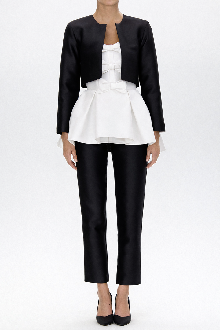 Carolyn Silk and Wool Long Sleeve Jacket