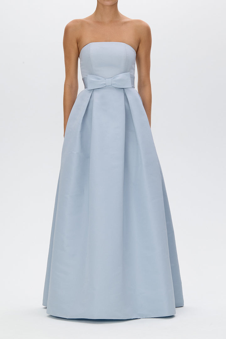 Clara Silk Faille Full Gown with Bow Belt