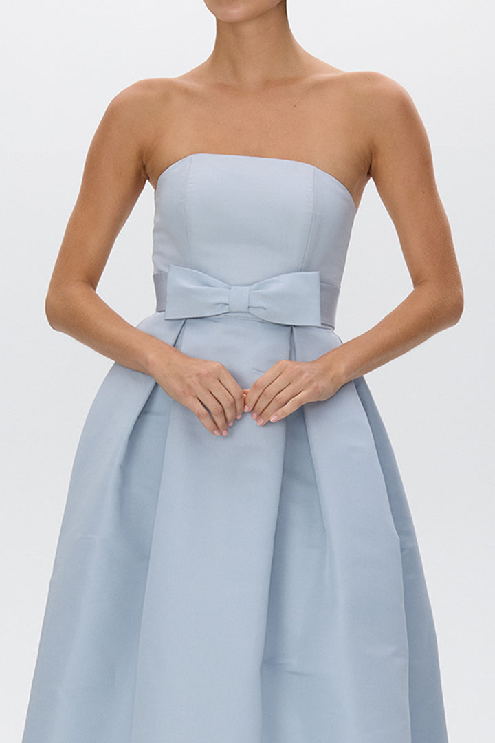 Clara Silk Faille Full Gown with Bow Belt