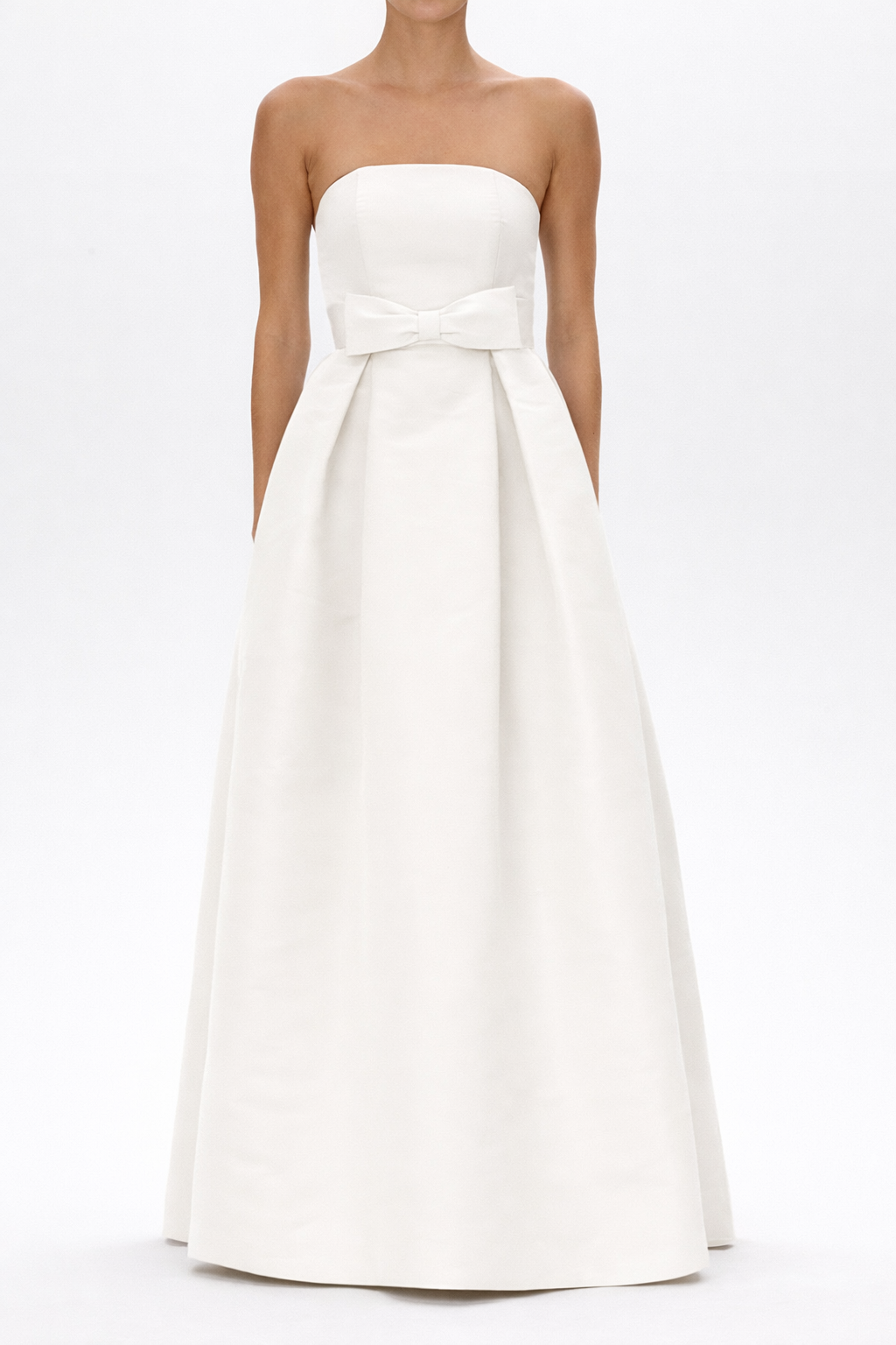 Alice Silk Faille Full Gown with Bow Belt