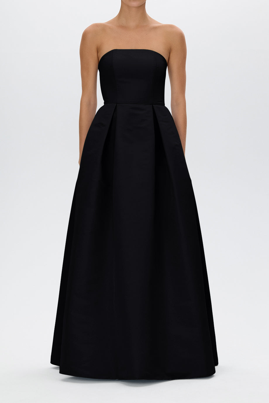 Clara Silk Faille Full Gown with Bow Belt
