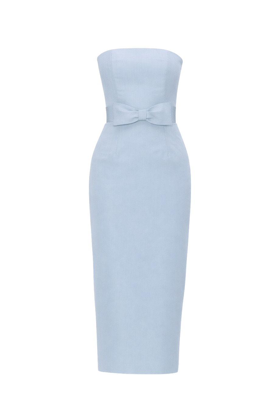 Elizabeth Silk Faille Midi Dress with Bow Belt
