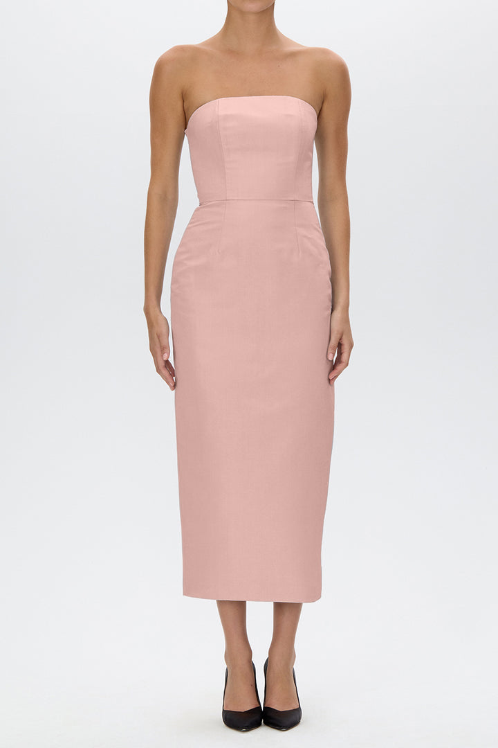 Elizabeth Silk Faille Midi Dress
