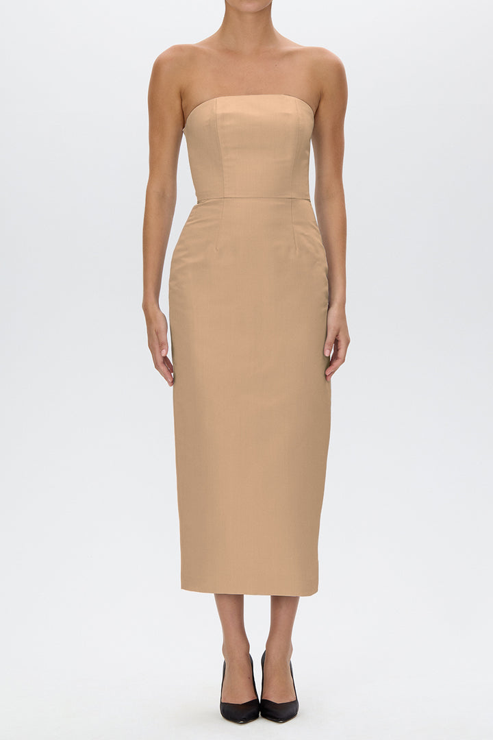 Elizabeth Silk Faille Midi Dress