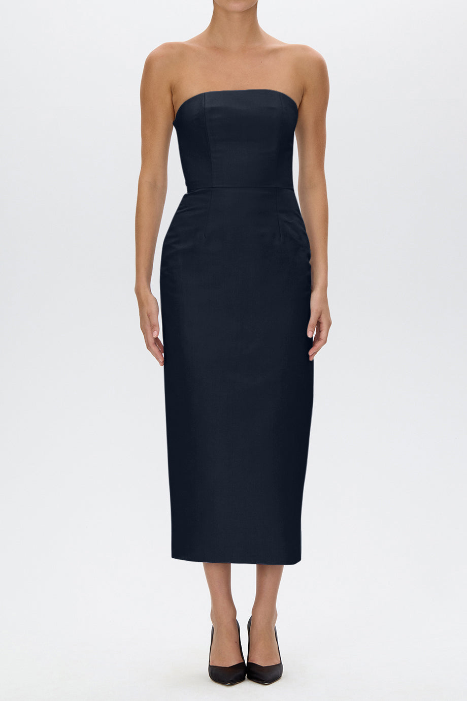 Elizabeth Silk Faille Midi Dress
