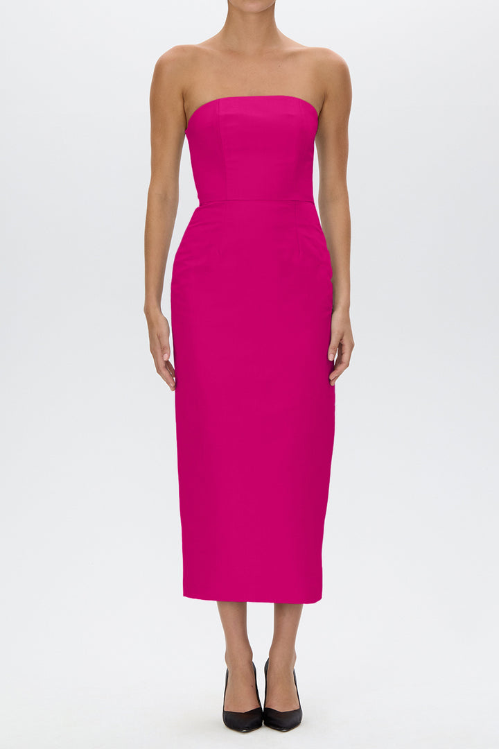 Elizabeth Silk Faille Midi Dress