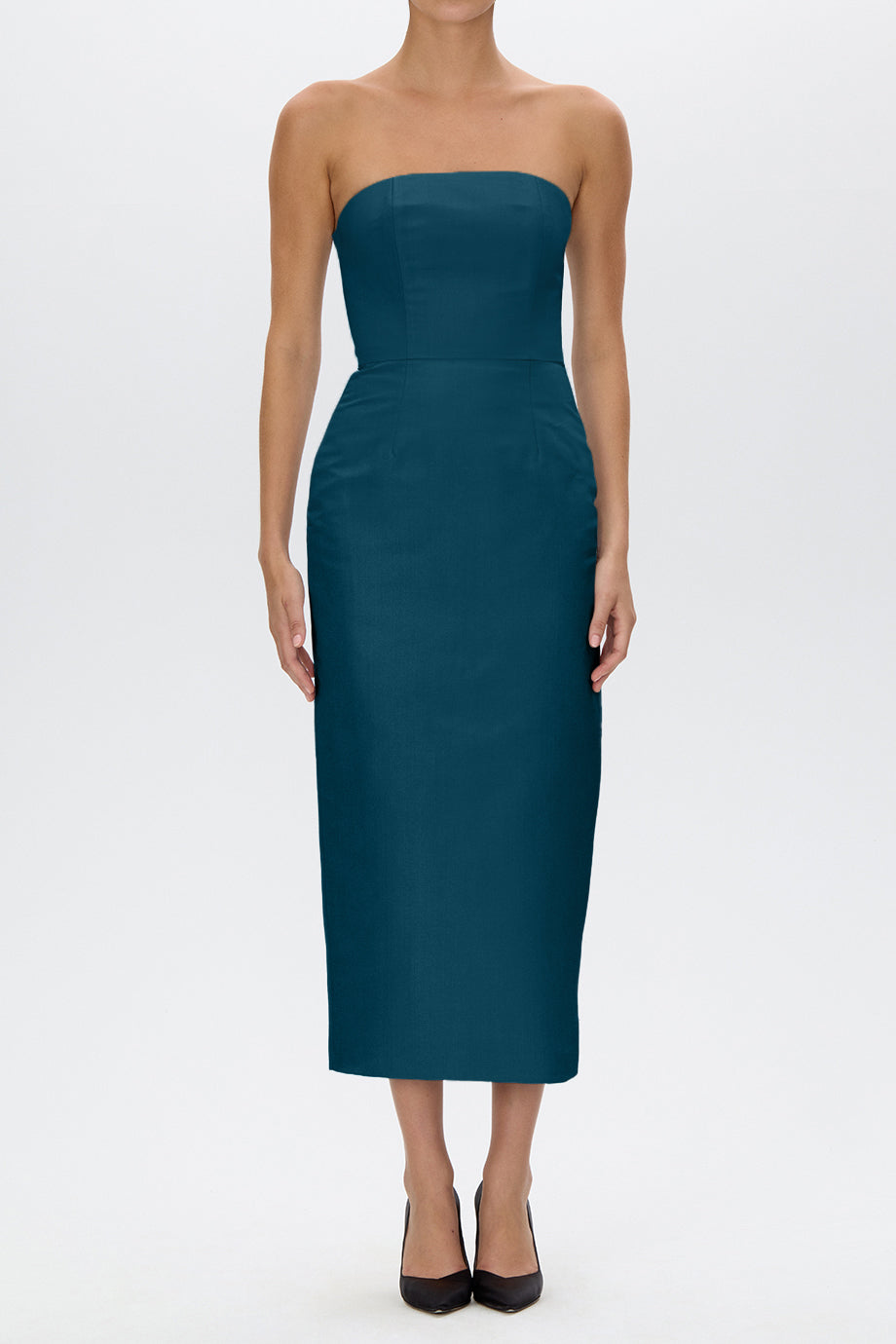 Elizabeth Silk Faille Midi Dress
