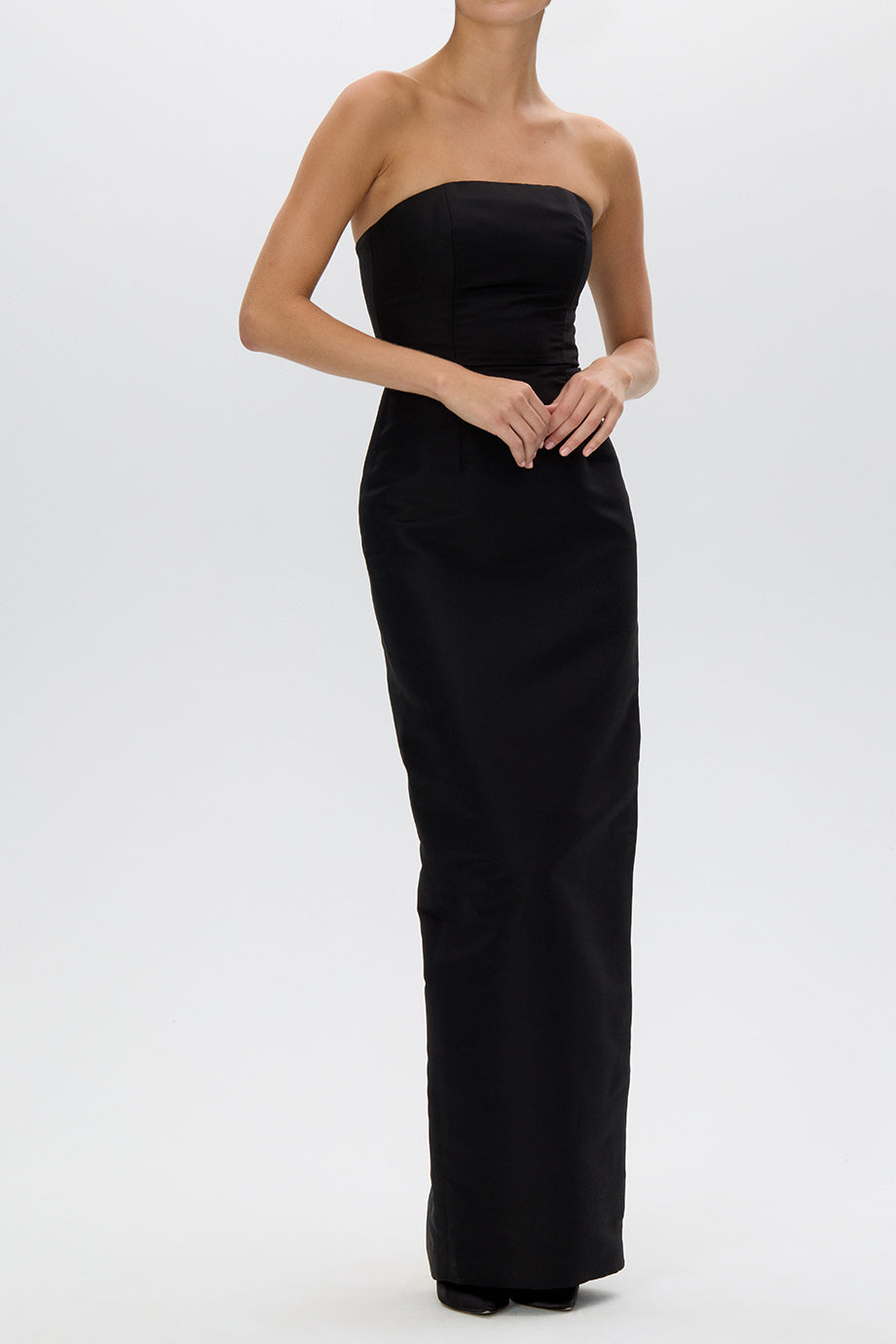 Elizabeth Silk Faille Strapless Column Gown