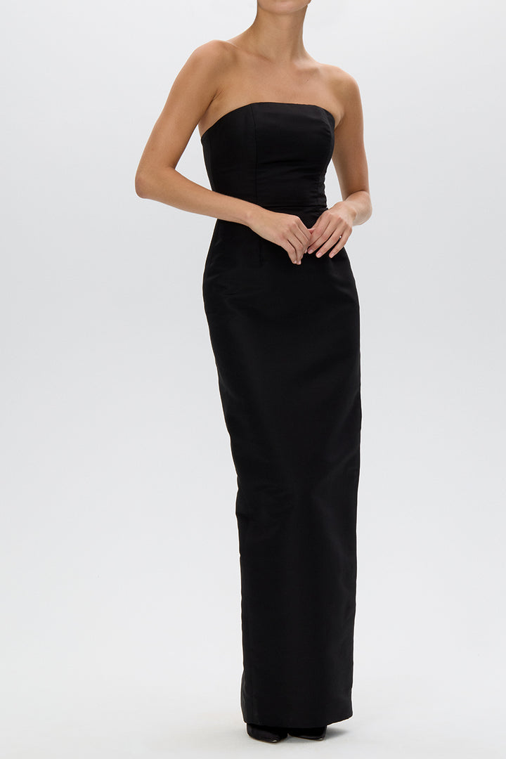 Elizabeth Silk Faille Strapless Column Gown