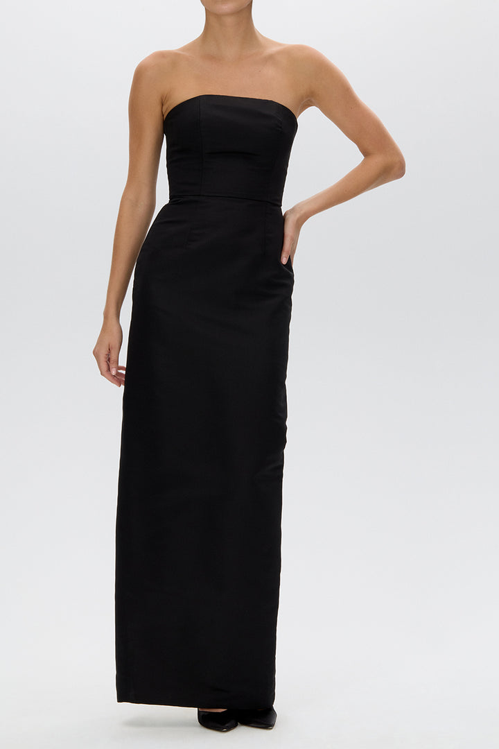 Elizabeth Silk Faille Strapless Column Gown