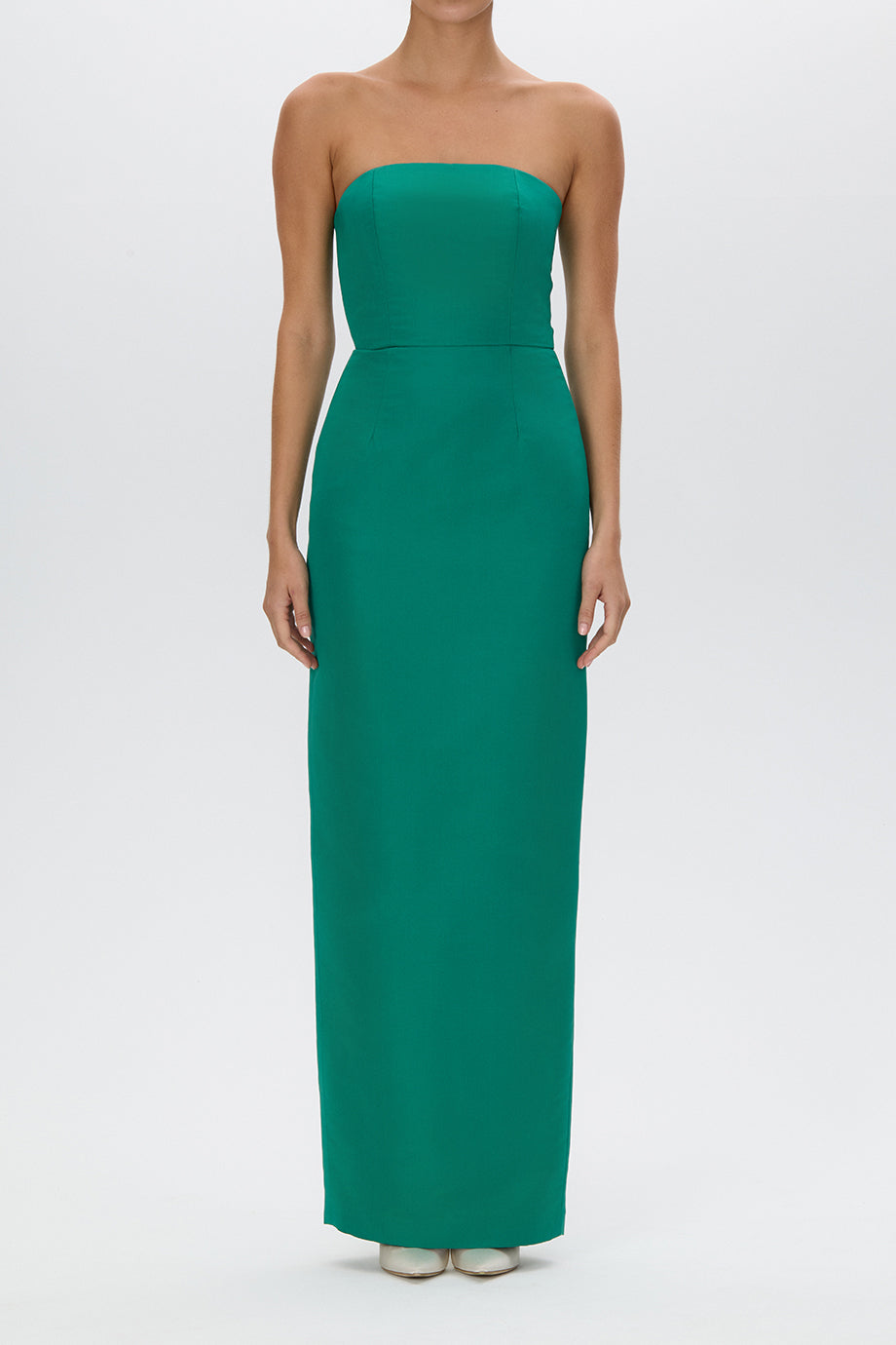 Elizabeth Silk Faille Strapless Column Gown