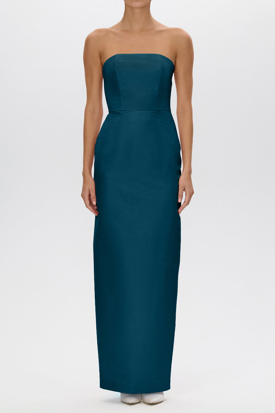 Elizabeth Silk Faille Strapless Column Gown