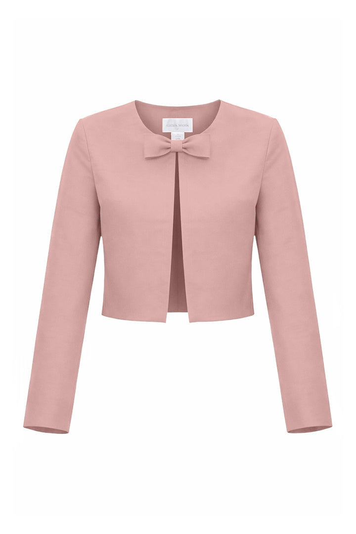 Emilie Silk Faille Bow Jacket