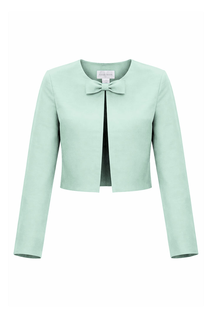Emilie Silk Faille Bow Jacket