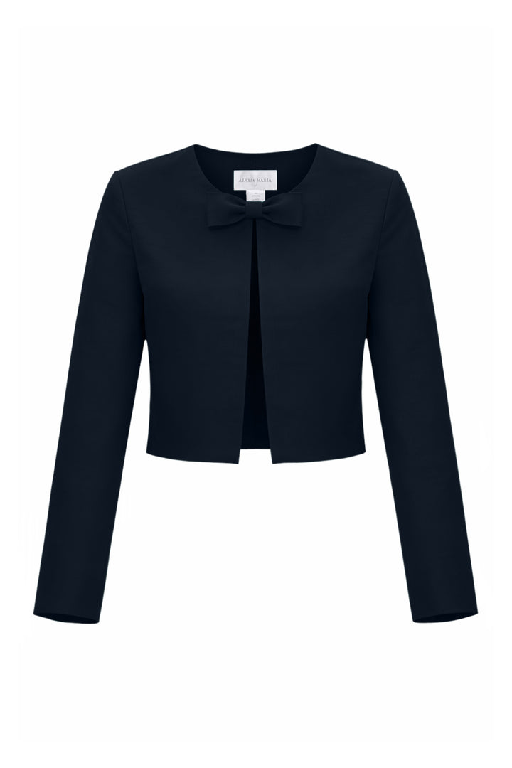Emilie Silk Faille Bow Jacket