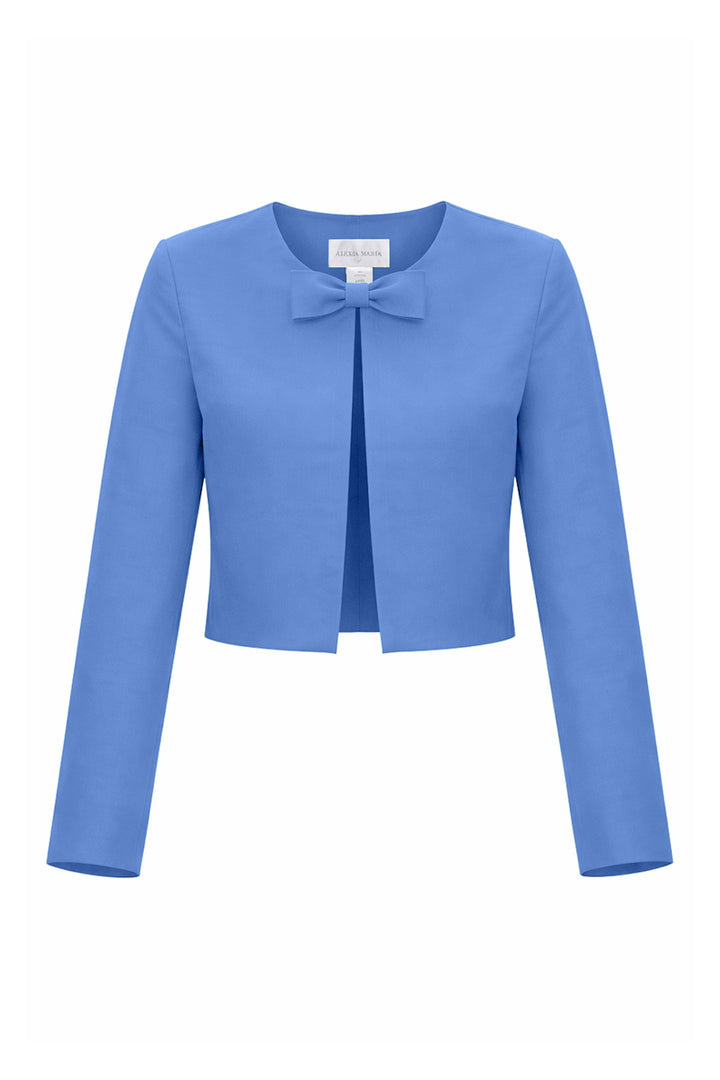 Emilie Silk Faille Bow Jacket