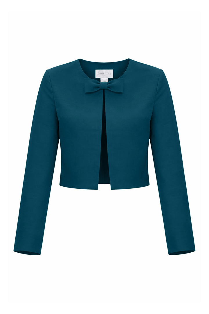 Emilie Silk Faille Bow Jacket