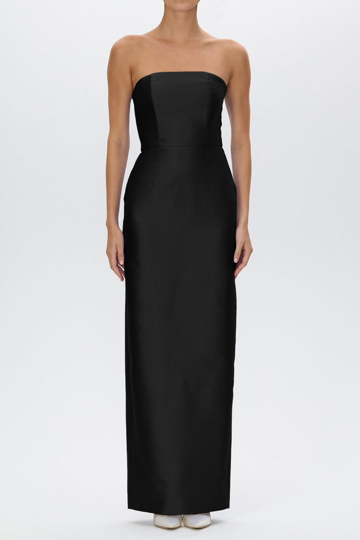 Juliette Silk and Wool Column Gown