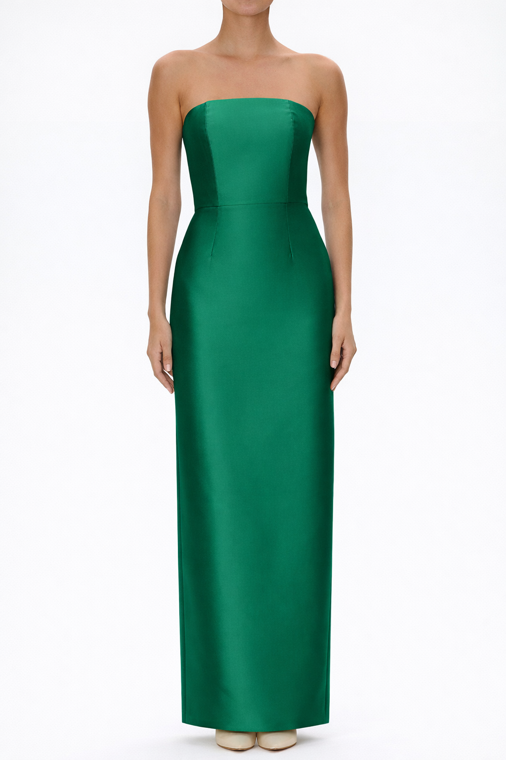 Juliette Silk and Wool Column Gown