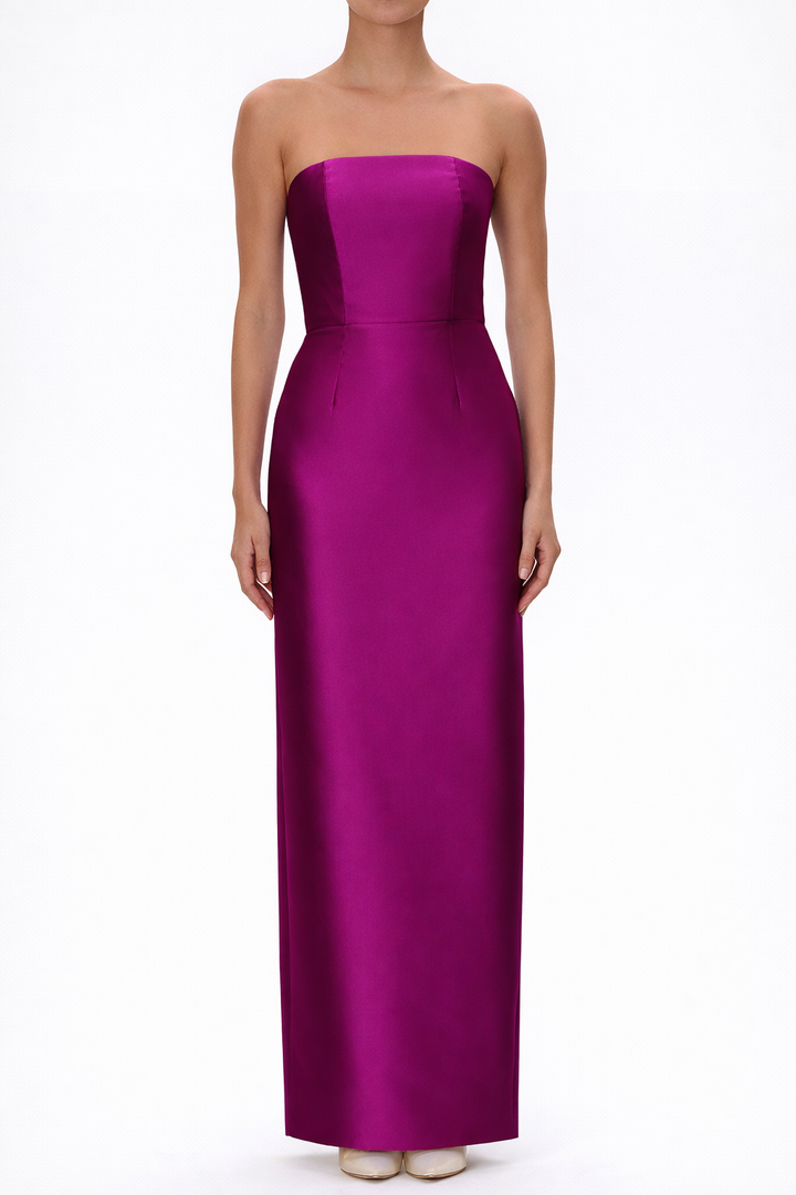 Juliette Silk and Wool Column Gown