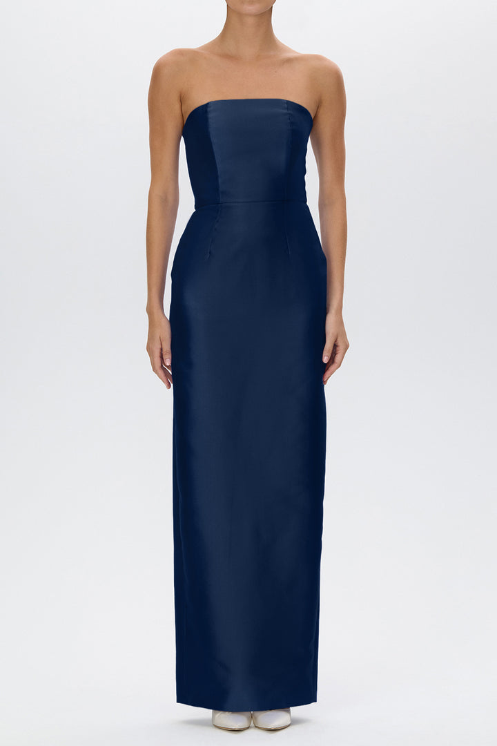 Juliette Silk and Wool Column Gown