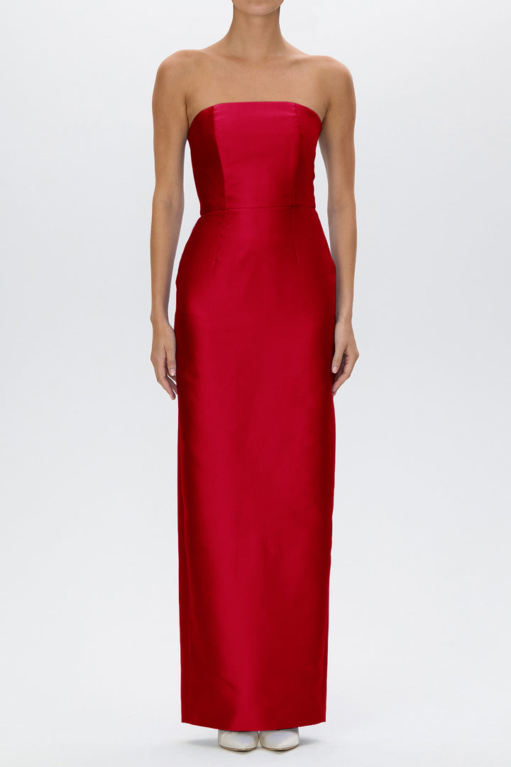 Juliette Silk and Wool Column Gown