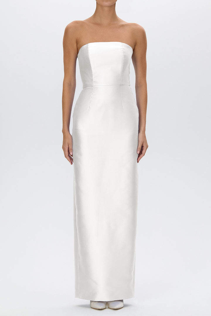 Juliette Silk and Wool Column Gown