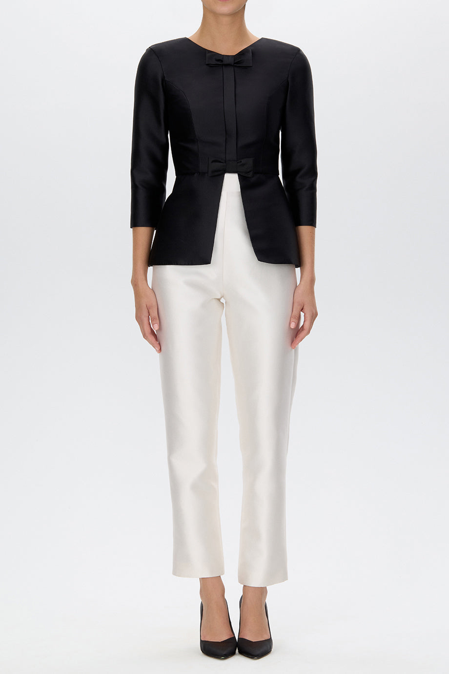 Silk and Wool Cigarette Pants