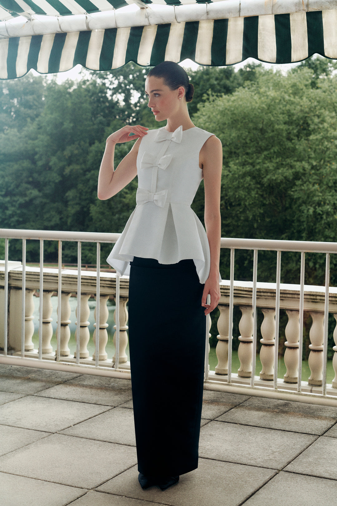 Silk Faille Column Skirt