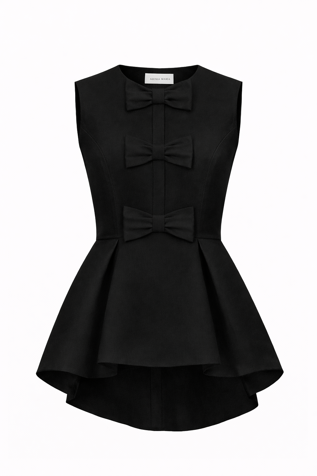 Odette Silk Faille Peplum Top