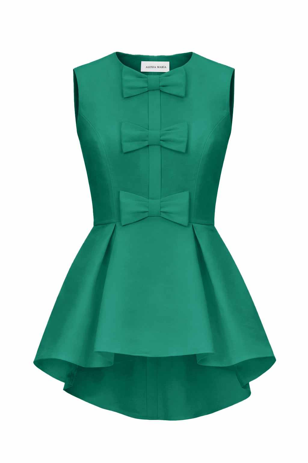 Odette Silk Faille Peplum Top