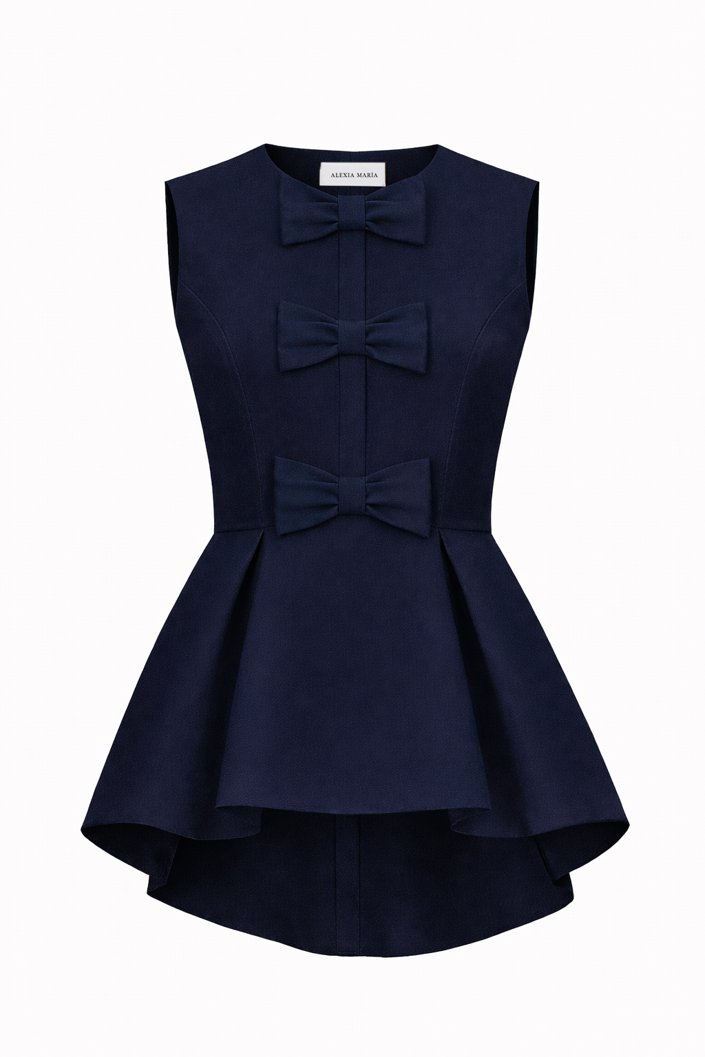 Odette Silk Faille Peplum Top