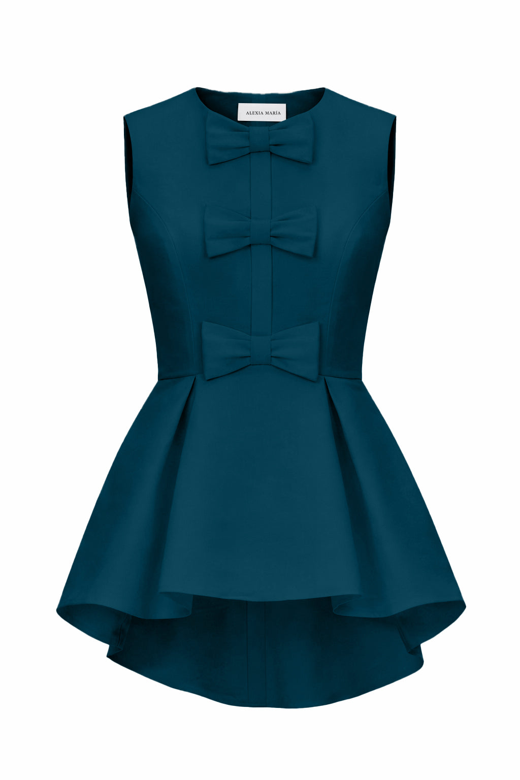 Odette Silk Faille Peplum Top