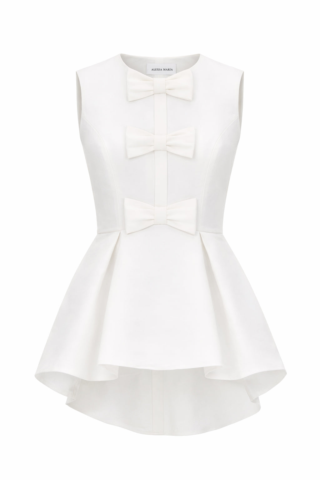 Odette Silk Faille Peplum Top