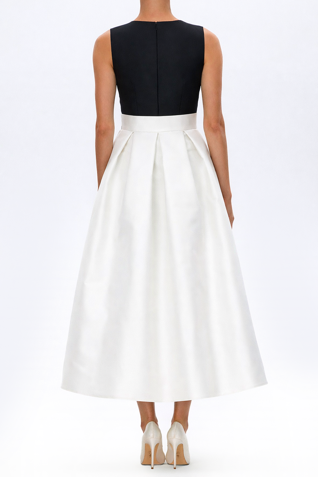 Silk Faille Mid-Length Bow Convertible Skirt