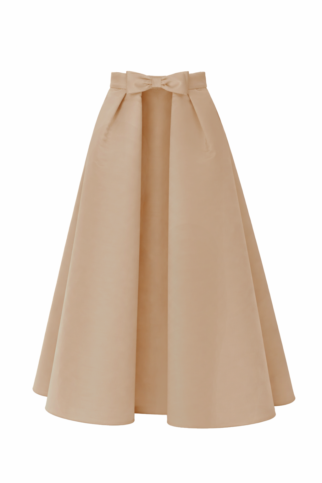 Silk Faille Mid-Length Bow Convertible Skirt