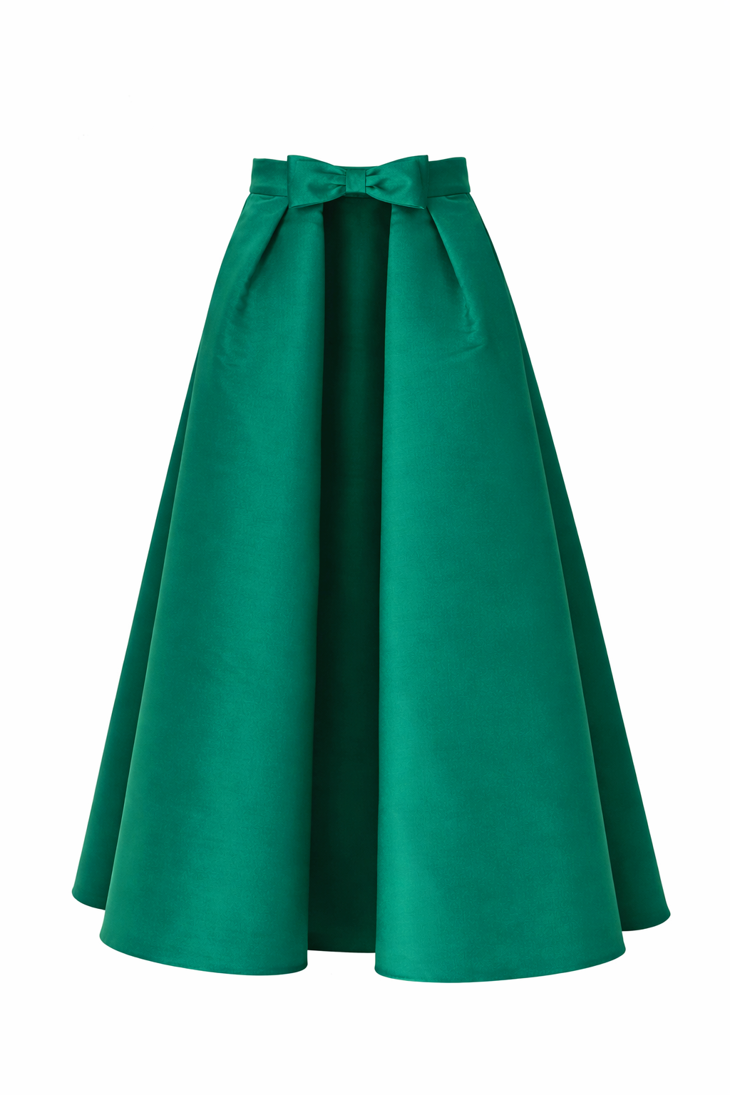 Silk Faille Mid-Length Bow Convertible Skirt