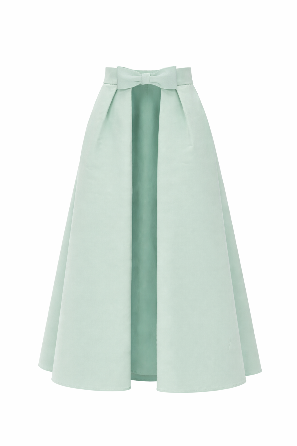 Silk Faille Mid-Length Bow Convertible Skirt
