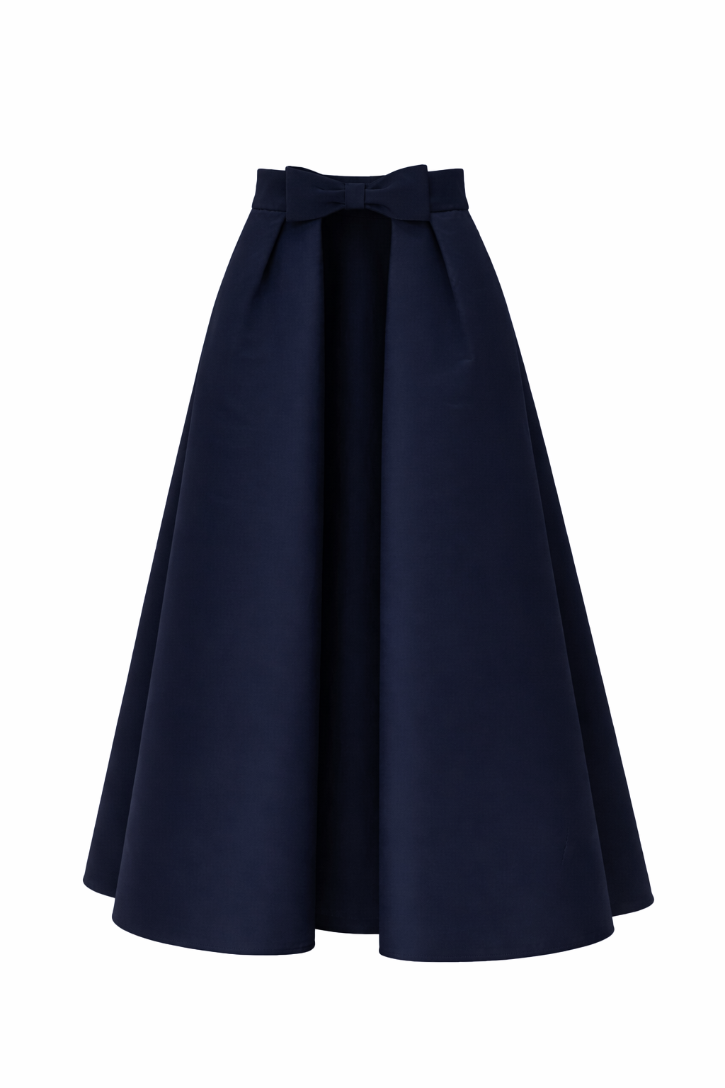 Silk Faille Mid-Length Bow Convertible Skirt