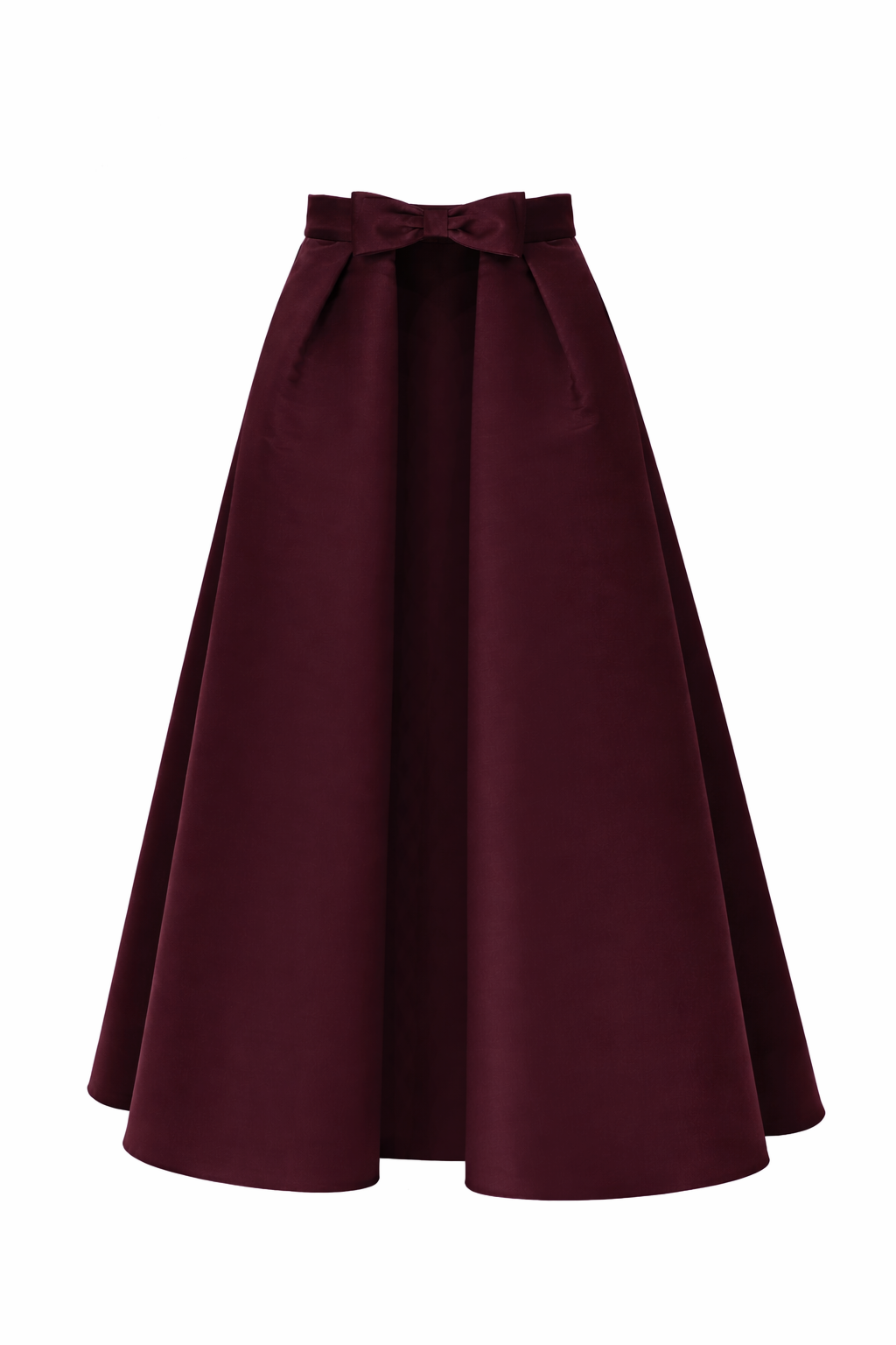 Silk Faille Mid-Length Bow Convertible Skirt