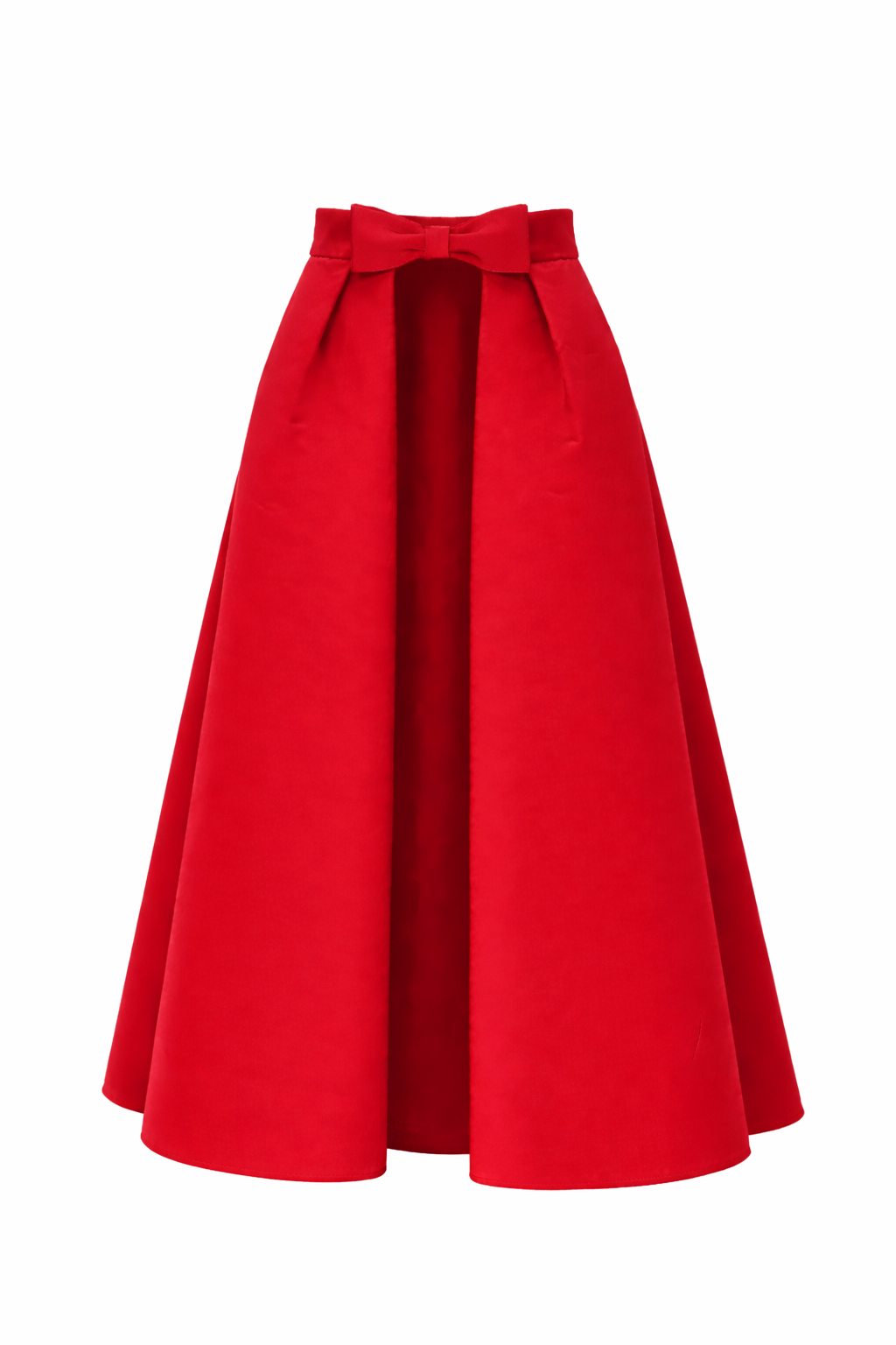 Silk Faille Mid-Length Bow Convertible Skirt