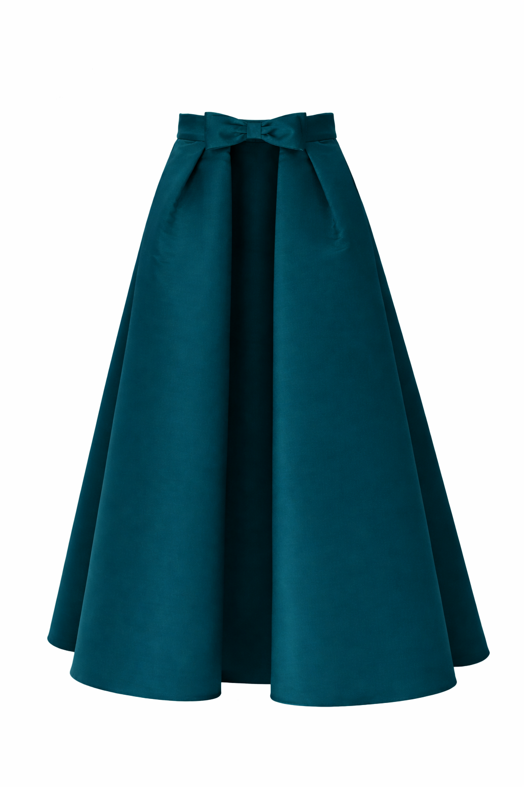 Silk Faille Mid-Length Bow Convertible Skirt