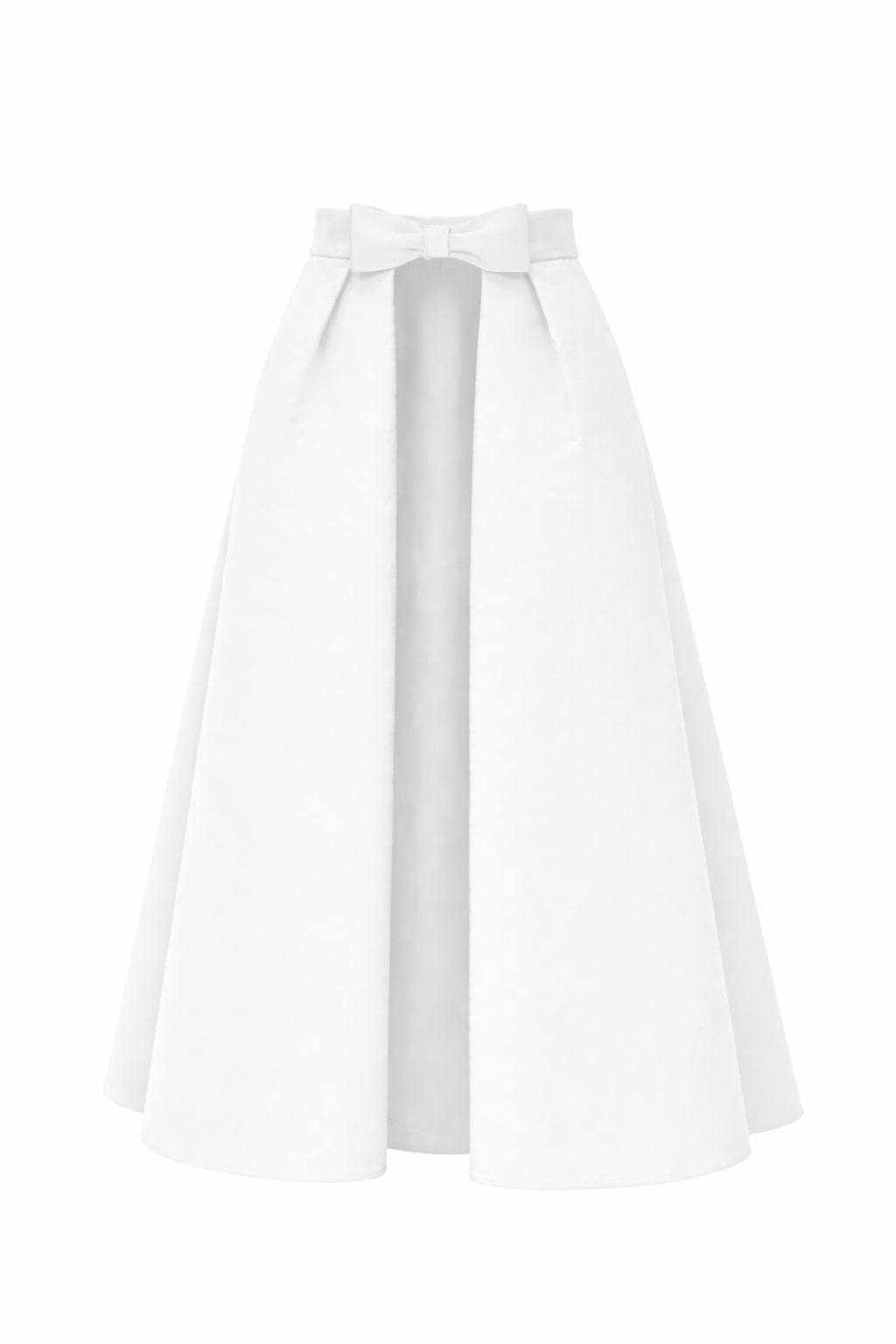 Silk Faille Mid-Length Bow Convertible Skirt