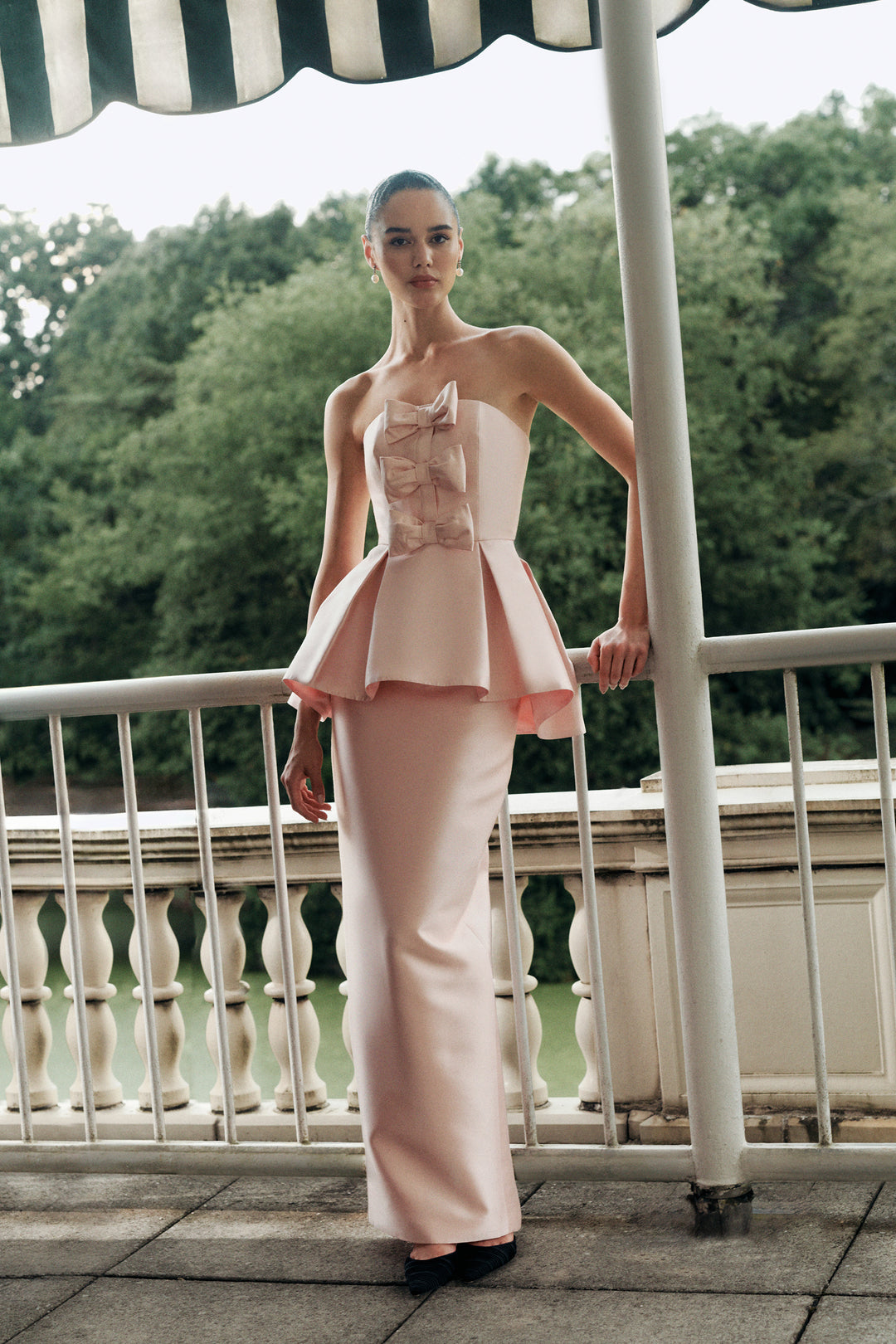 Silk and Wool Column Skirt