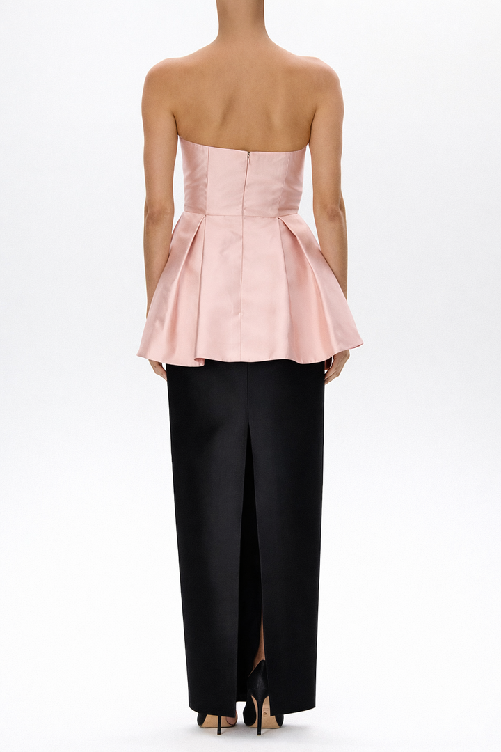 Silk and Wool Column Skirt