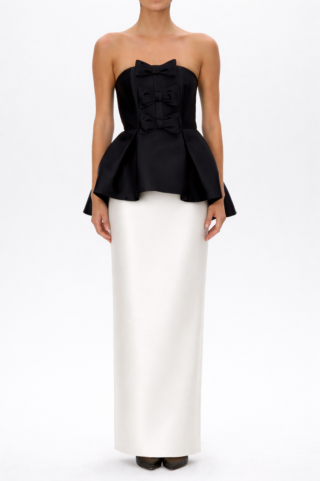 Silk and Wool Column Skirt