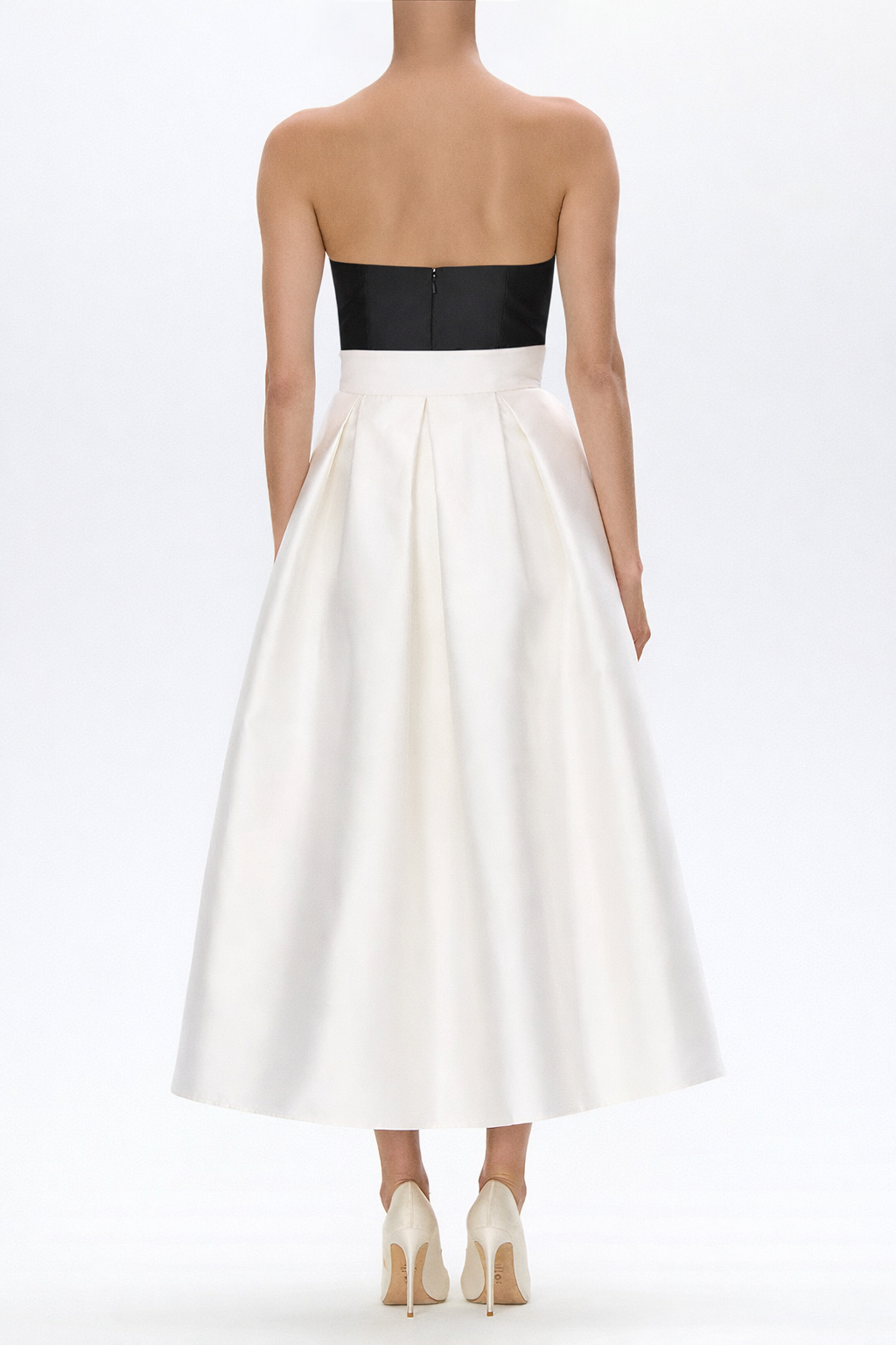 Silk and Wool Mid-Length Bow Convertible Skirt