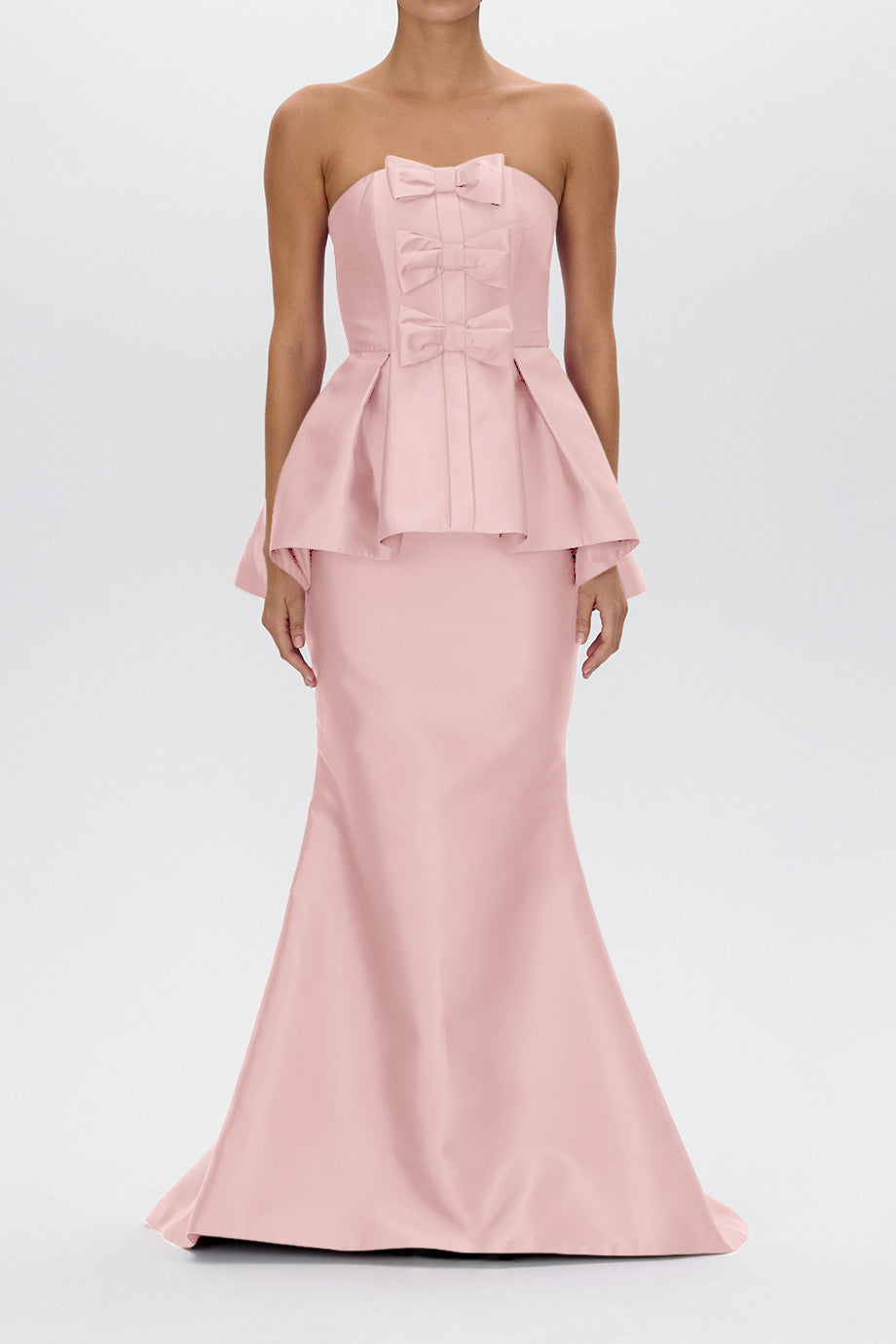 Stella Silk and Wool Peplum Mermaid Gown